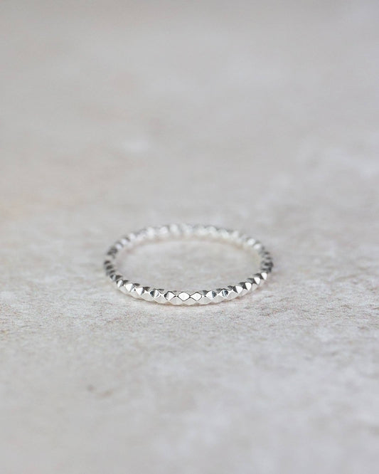 Lucy Kemp - Sterling Silver Textured Stacking Ring