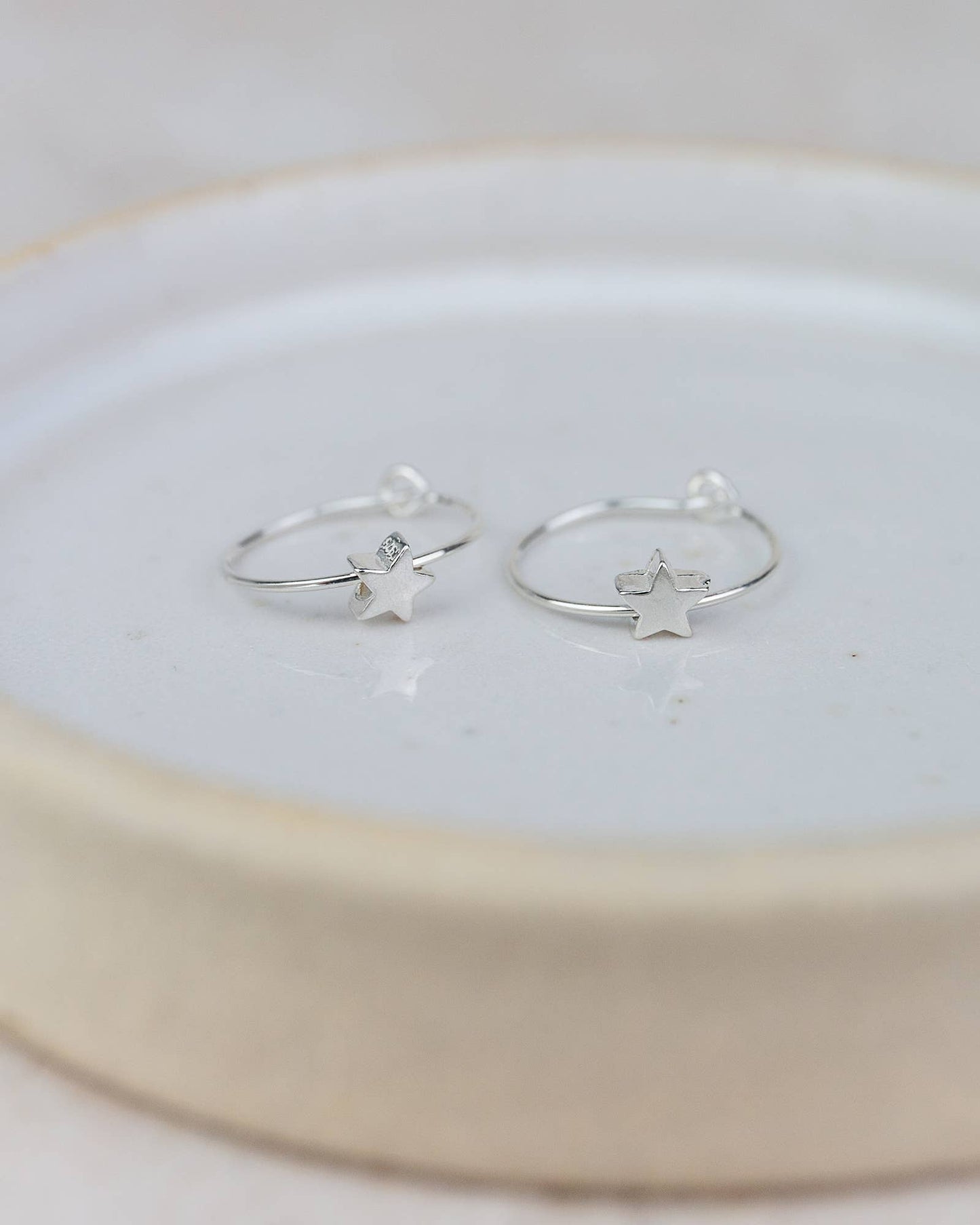 Lucy Kemp - Sterling Silver Charm Hoops
