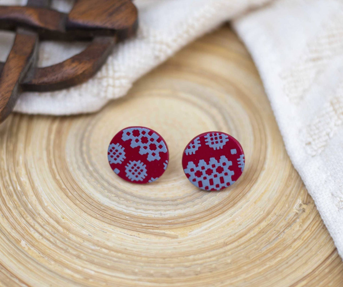 Single Welsh blanket studs: Grey