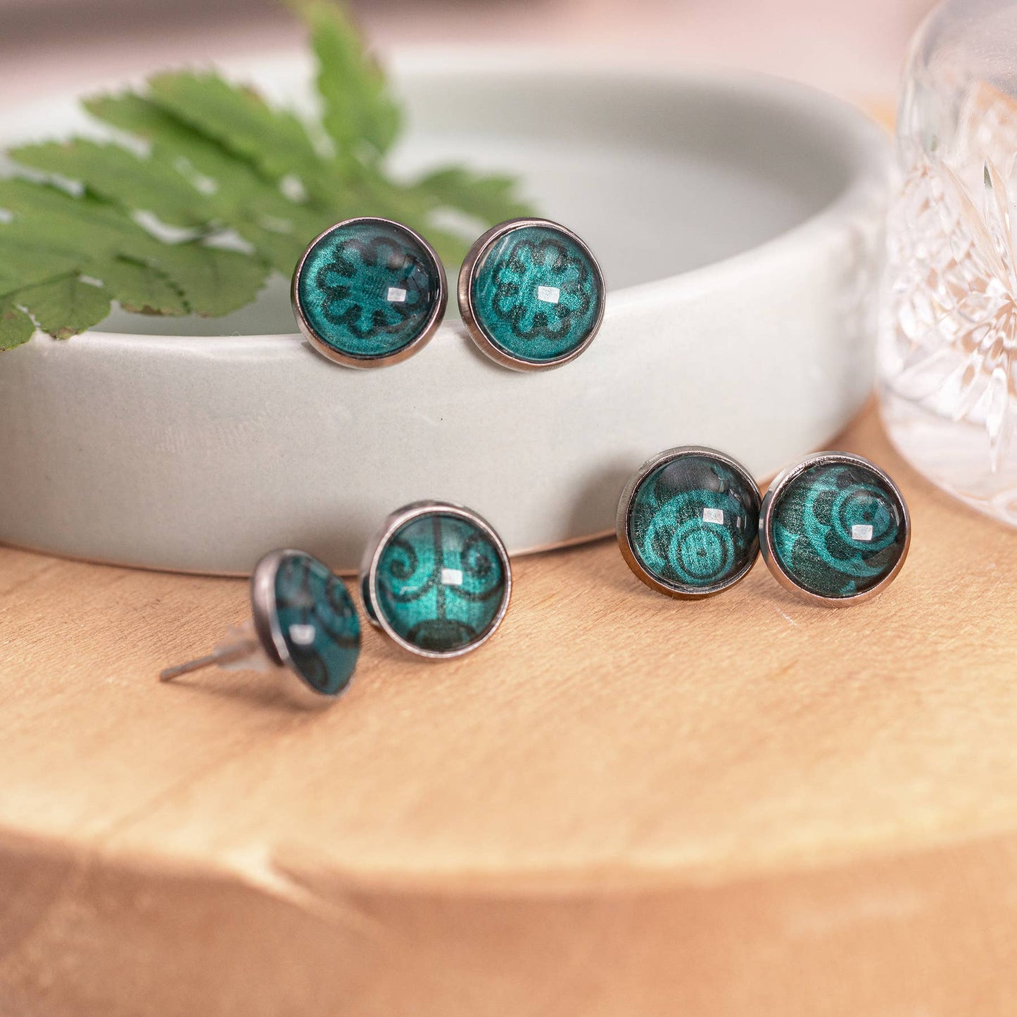Coffee Pod Creations - Eco Friendly Stud Earrings - Upcycled Aluminium - Handmade