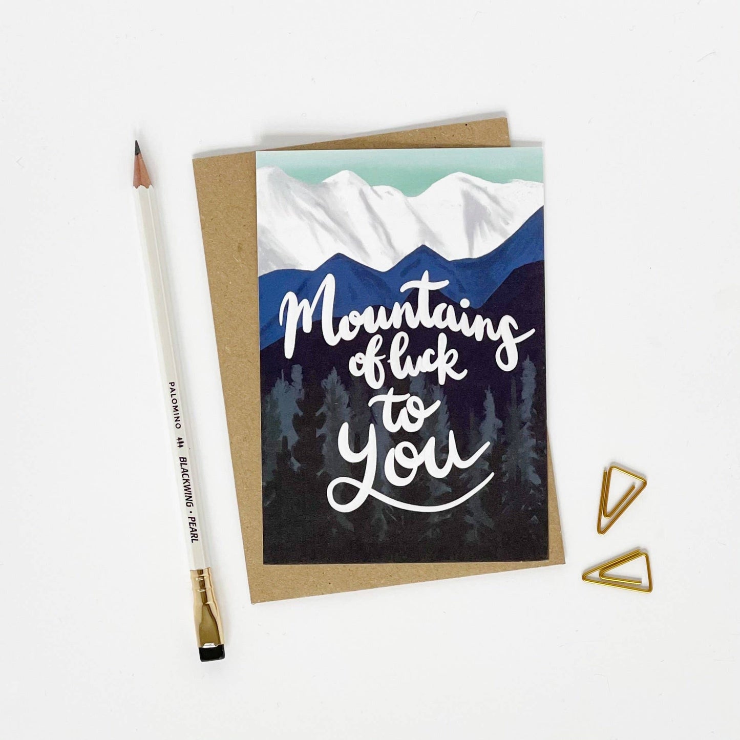 Lomond Paper Co - Mountains of Luck To You Card