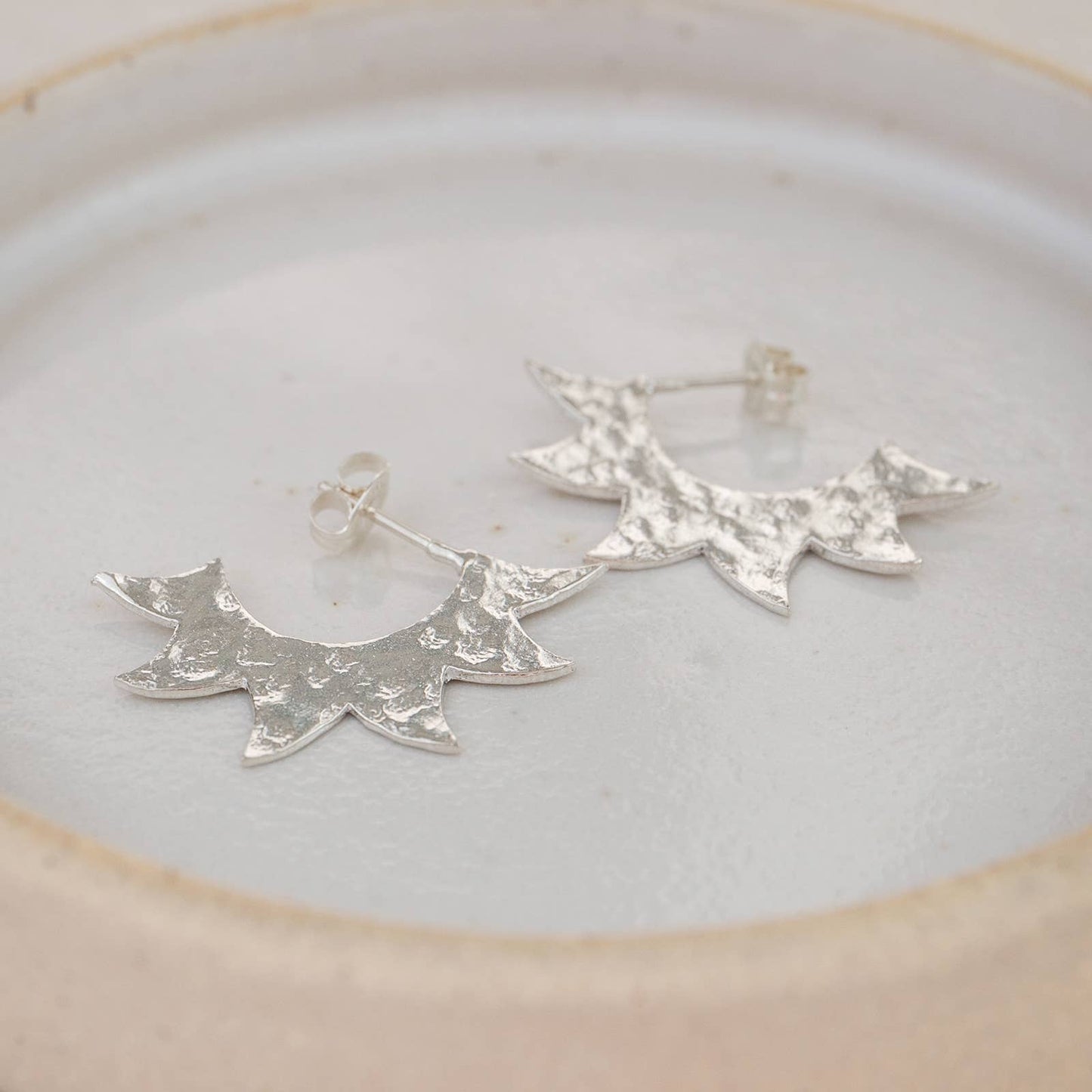 Lucy Kemp - Sterling Silver Sunburst Earrings