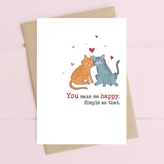 Dandelion Stationery - You make me happy - Greetings Card
