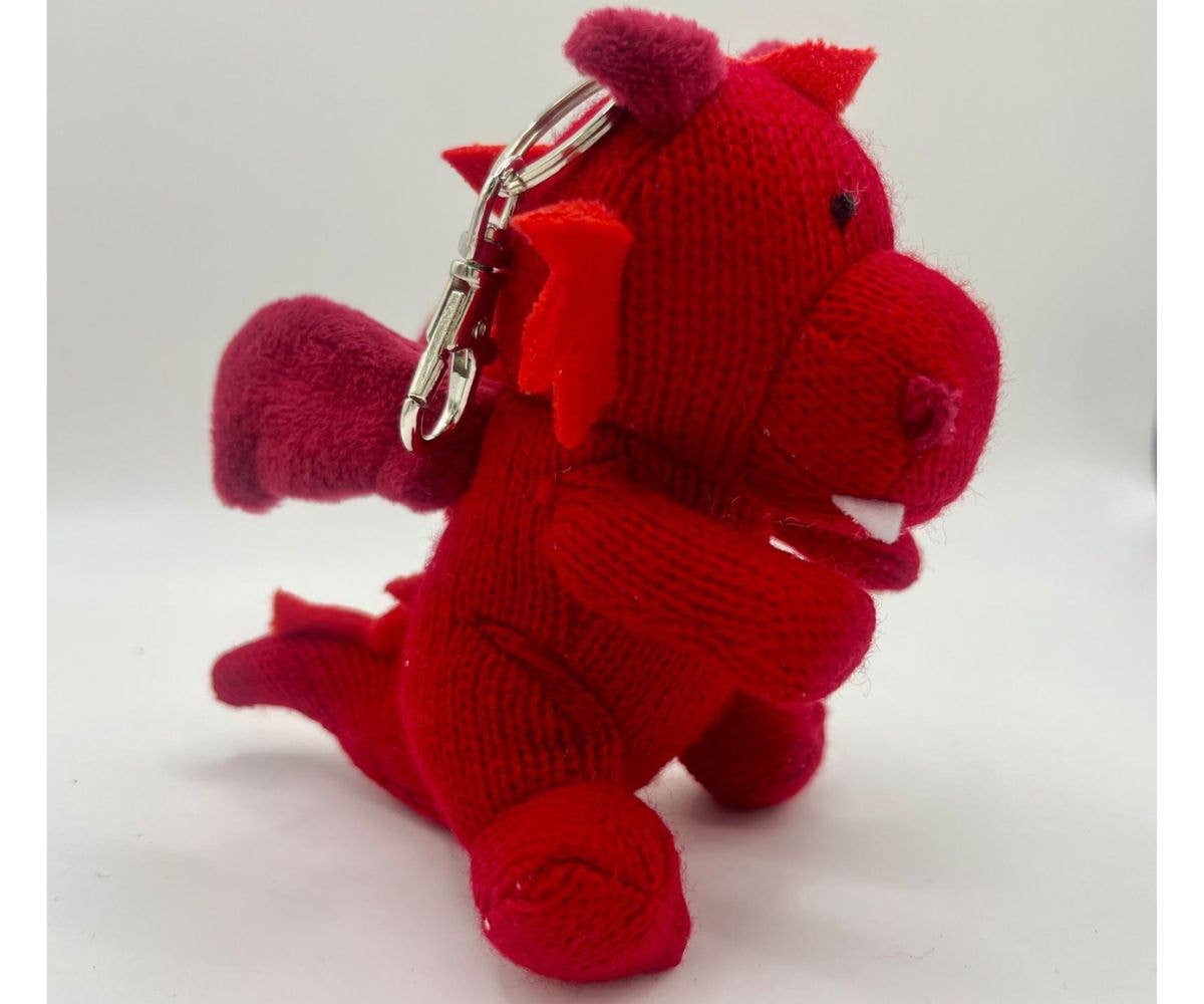 Red Dragon Bag Charm Knitted