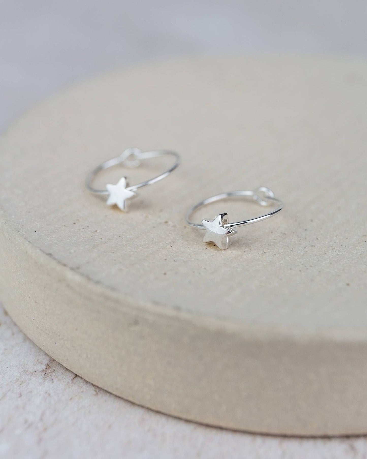 Lucy Kemp - Sterling Silver Charm Hoops