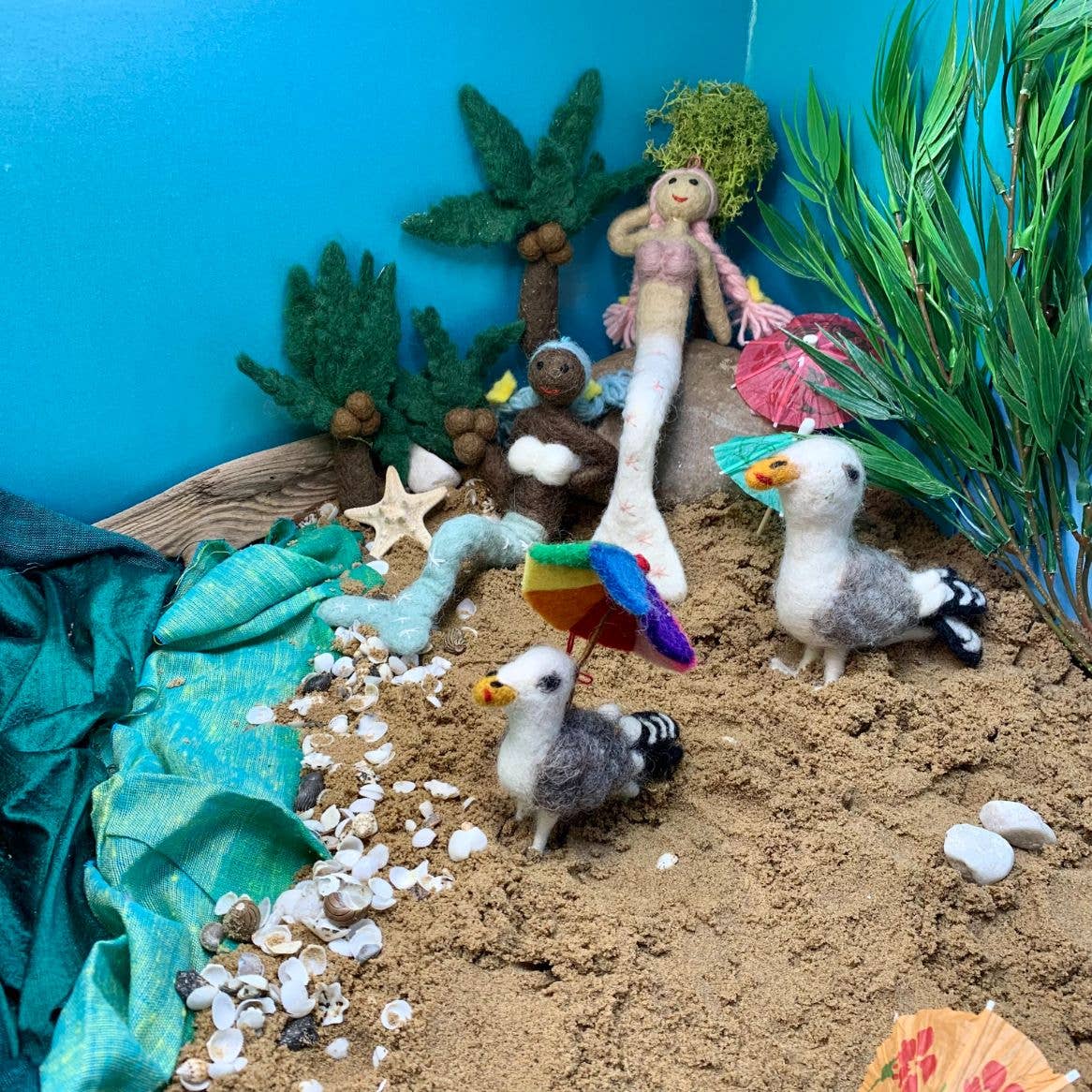 Handmade Felt Magical Mermaids Hanging Decorations