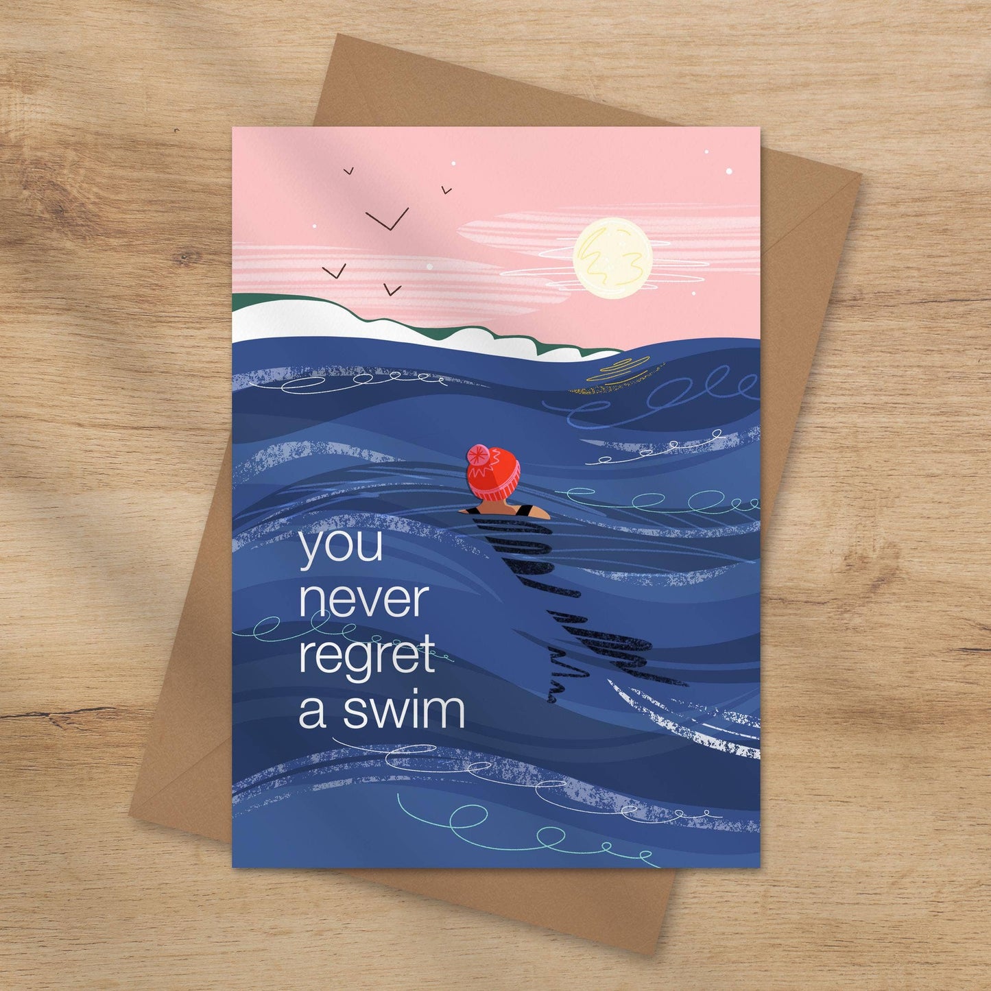 You Never Regret a Swim Greeting Card