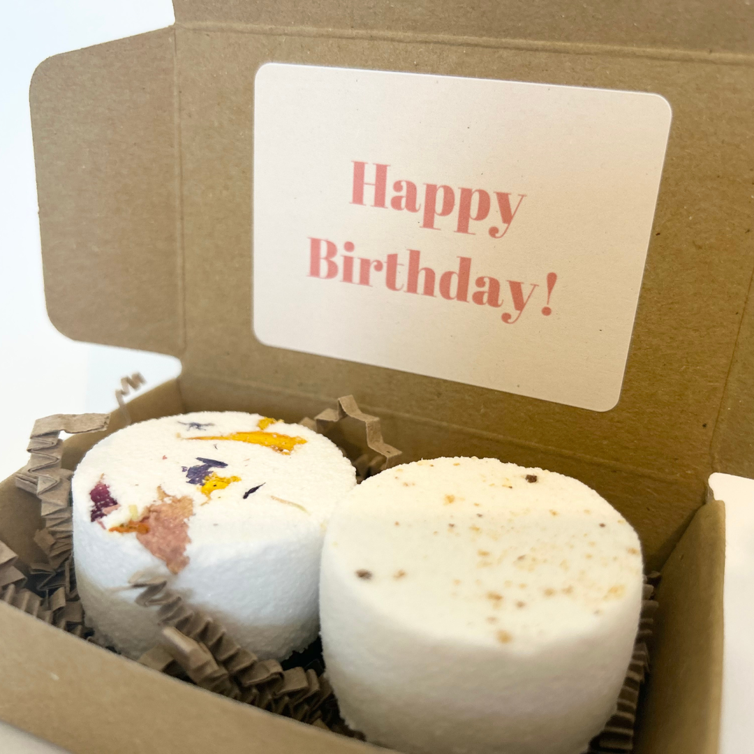 Only The Good Stuff - Two Piece Mini Shower Steamer Gift Set- Refreshing: Happy Birthday