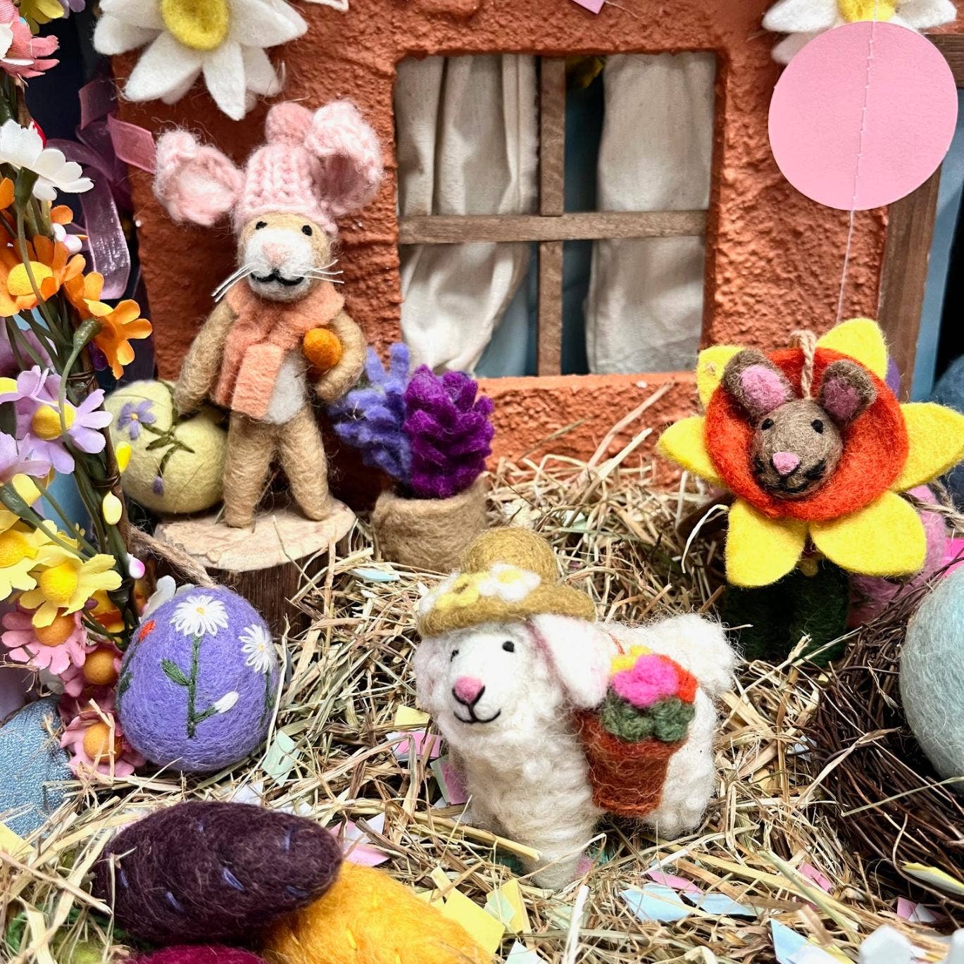 Handmade Felt Danni the Daffodil Bunny Spring Decoration