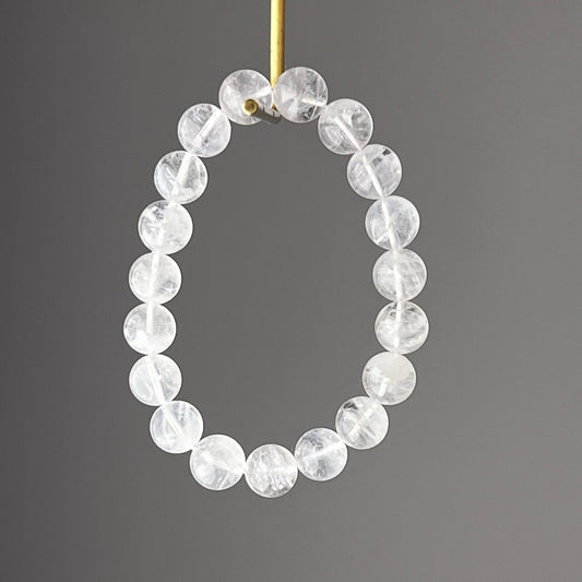 Ninaouity - Crown Chakra Natural White Phantom Quartz Crystal Bracelet