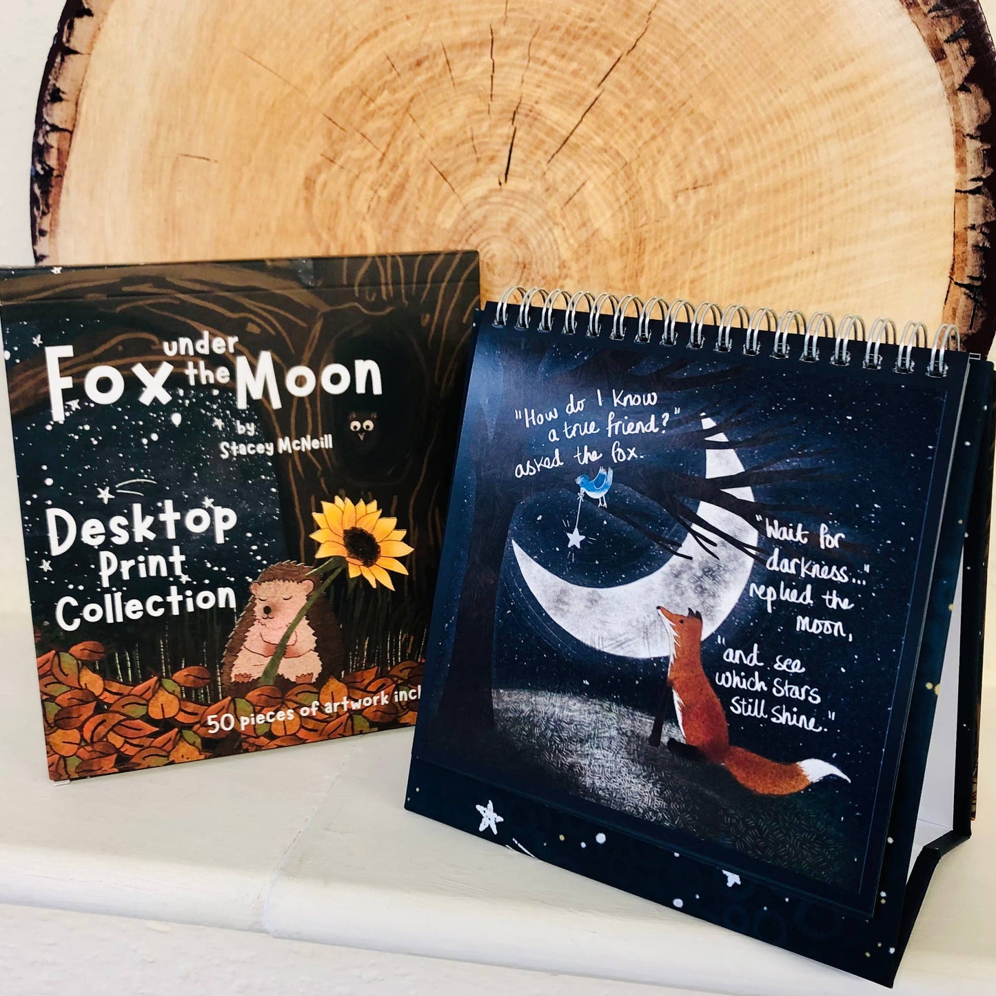 Fox Under The Moon - Set of 50 Desktop Prints