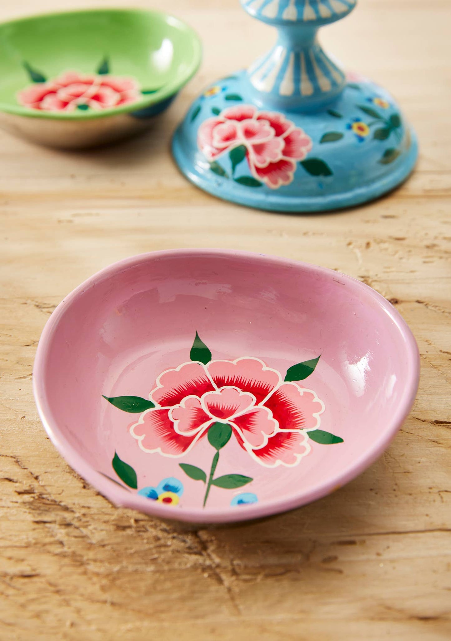 Namaste - Chrysanthemum Hand Painted Trinket Dish
