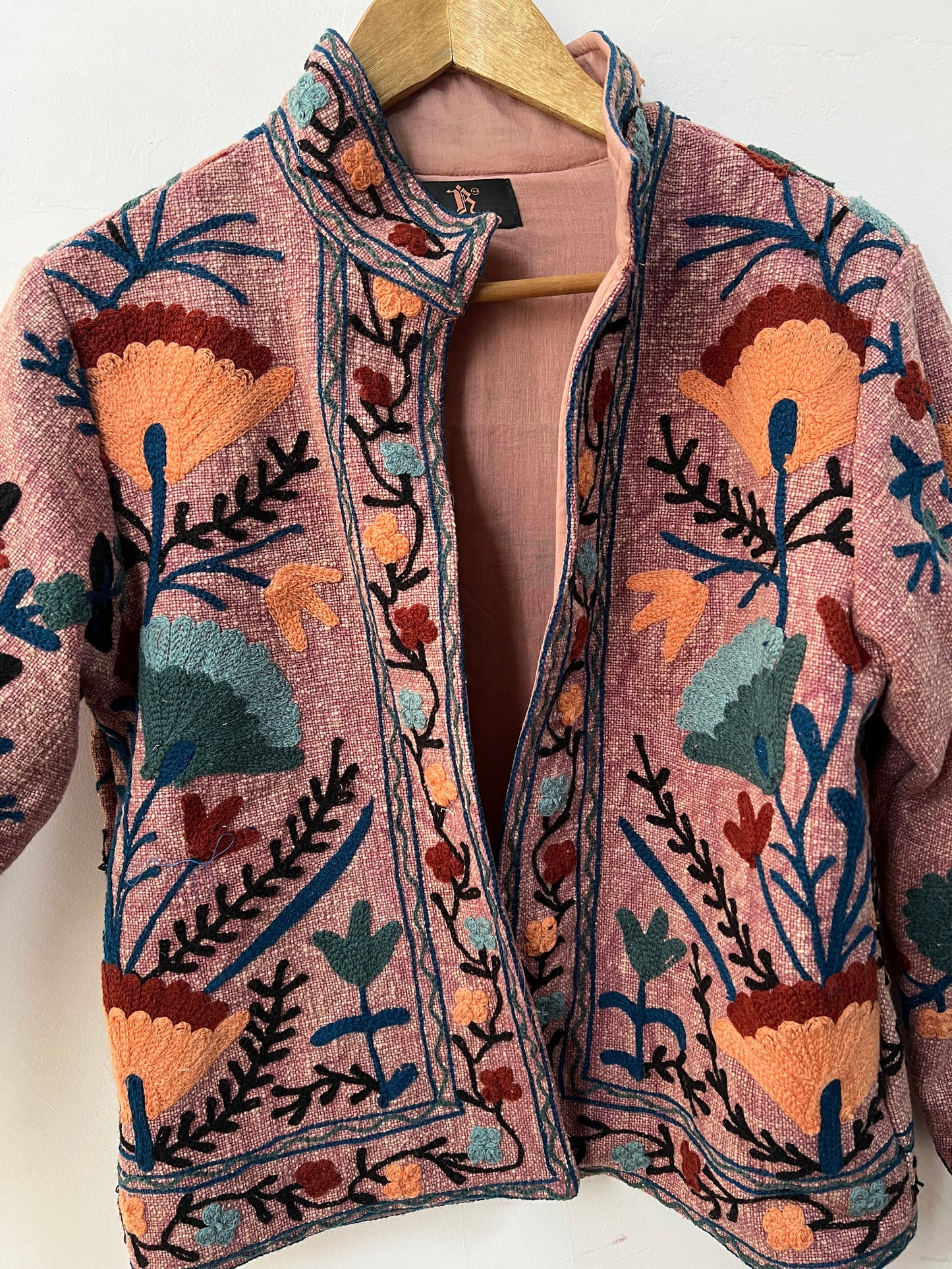 Boho Suzani Jackets, Hand Embroidered Cotton Velvet Quilted
