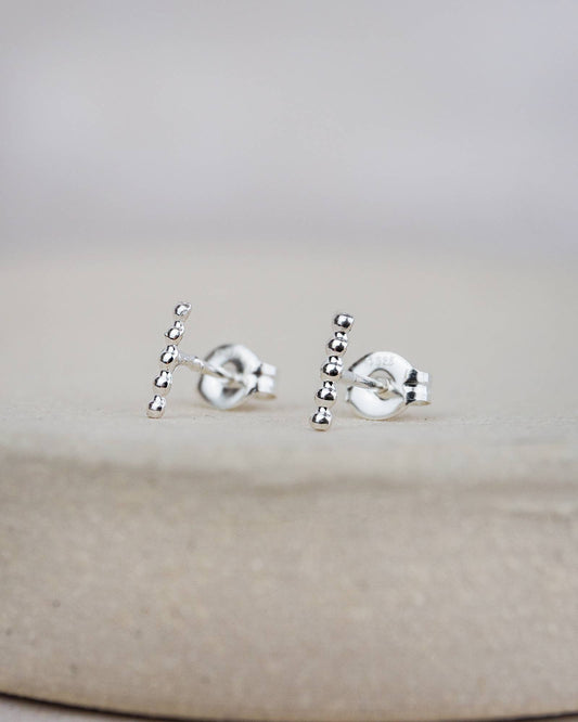 Lucy Kemp Jewellery - Sterling Silver Mini Dotty Stick Studs