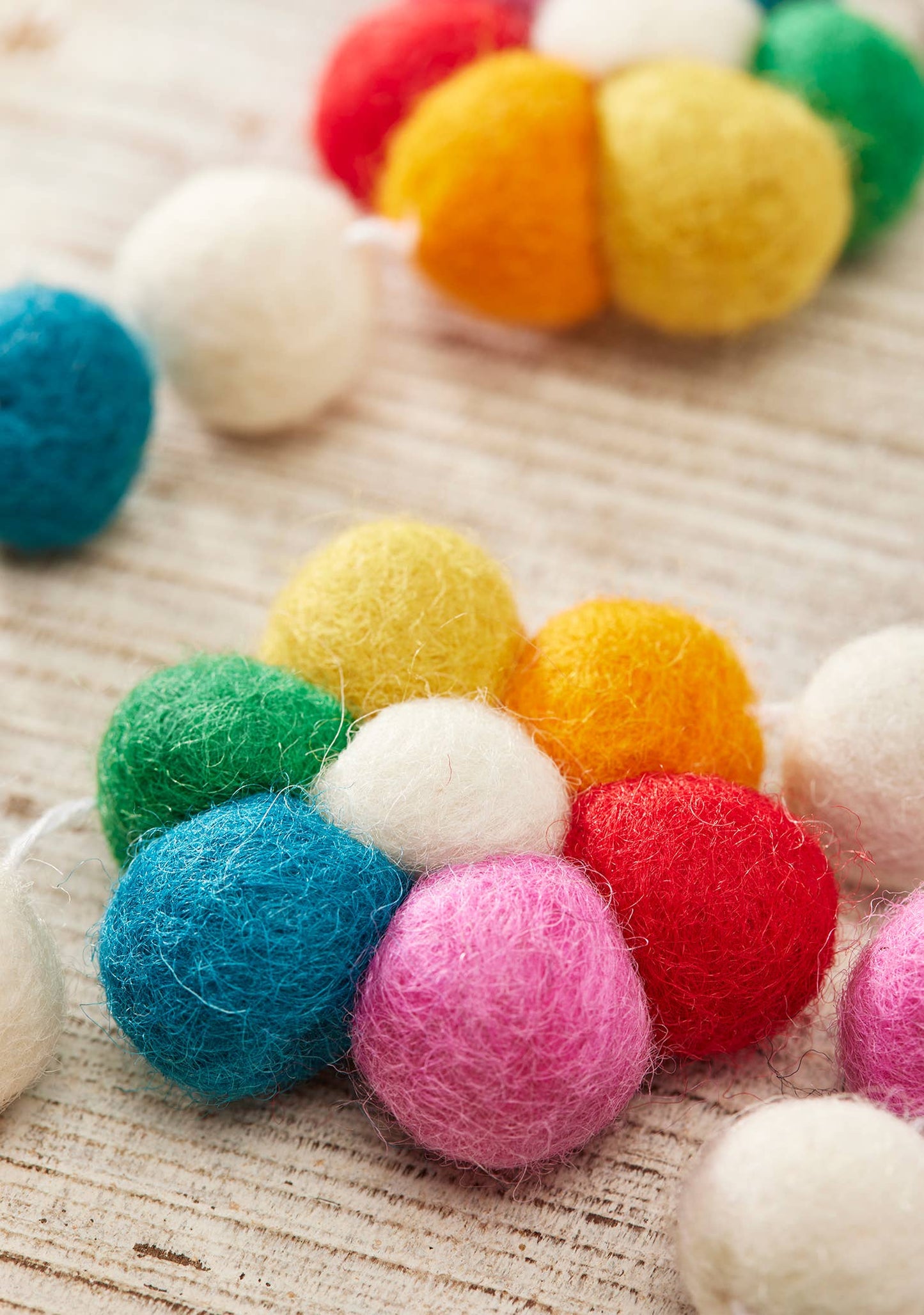 Namaste - Felt Rainbow Flower Garland