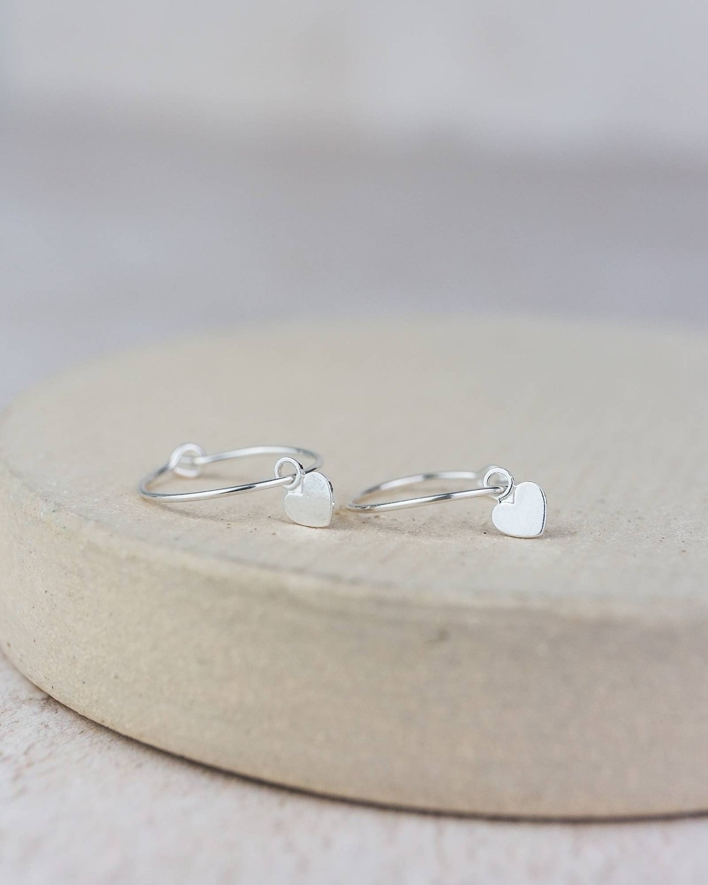 Lucy Kemp - Sterling Silver Charm Hoops