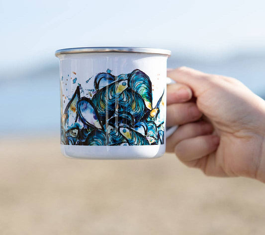 Dollyhotdogs - Mussels Print Enamel Mug