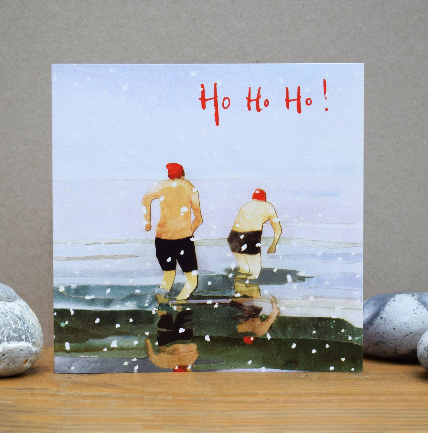 Christmas Dippers Christmas Card (Ho Ho Ho!) Sea swimmers