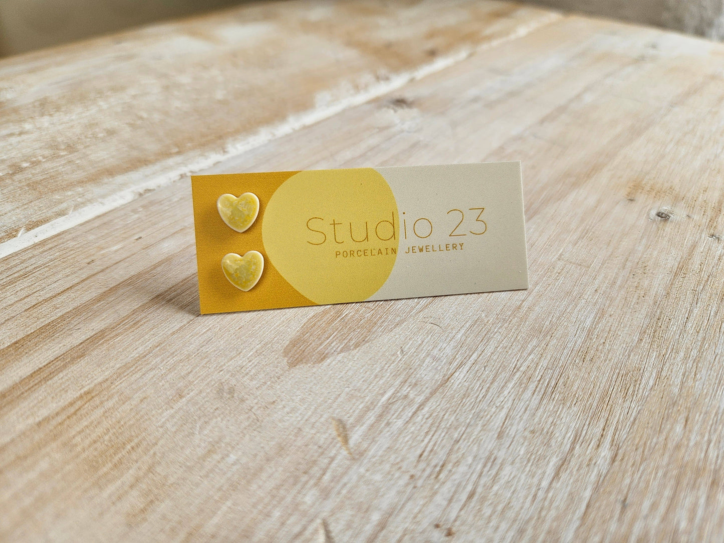 Studio 23 Ceramics - Stud Heart Earring Pair