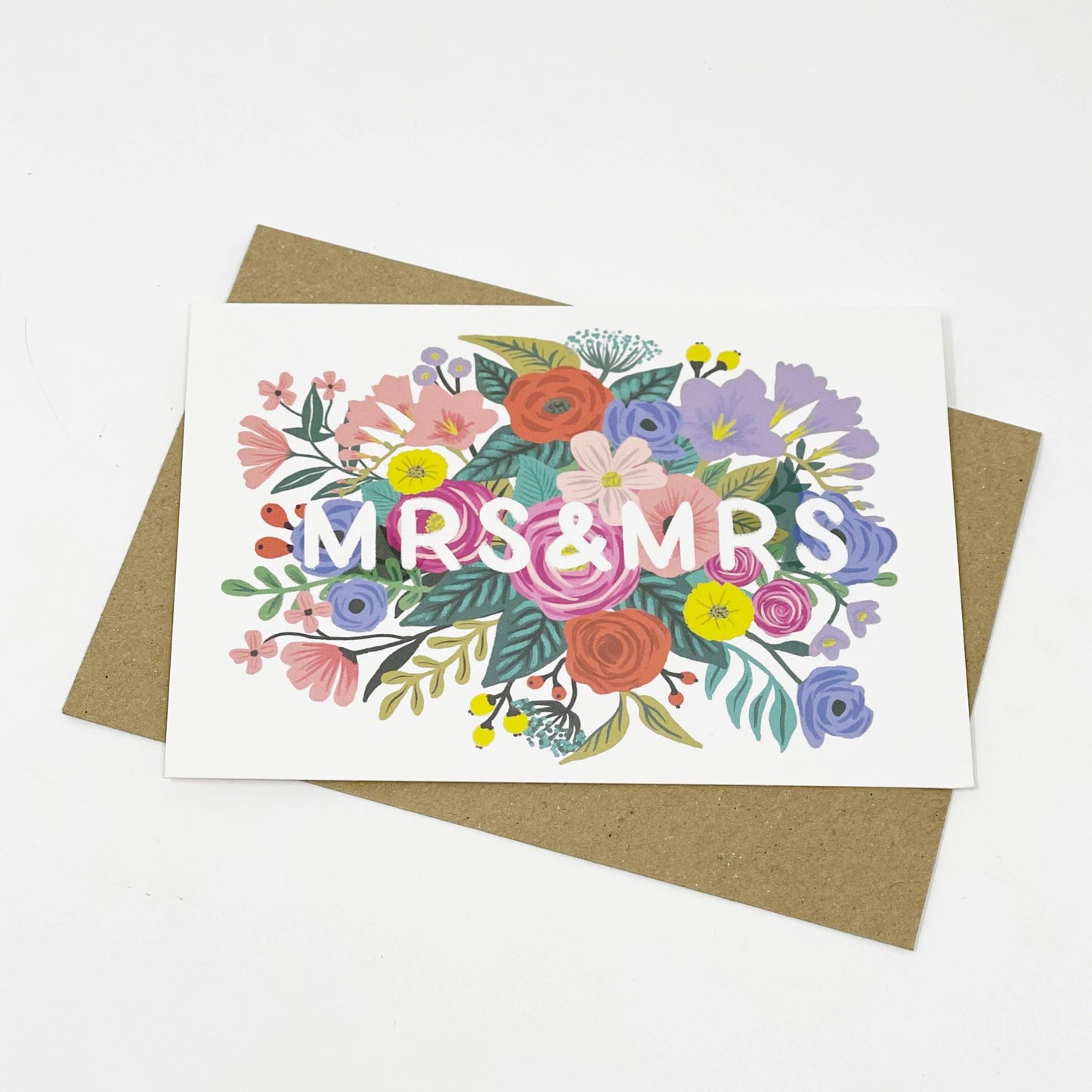 Lomond Paper Co - Mrs & Mrs Floral Wedding Card