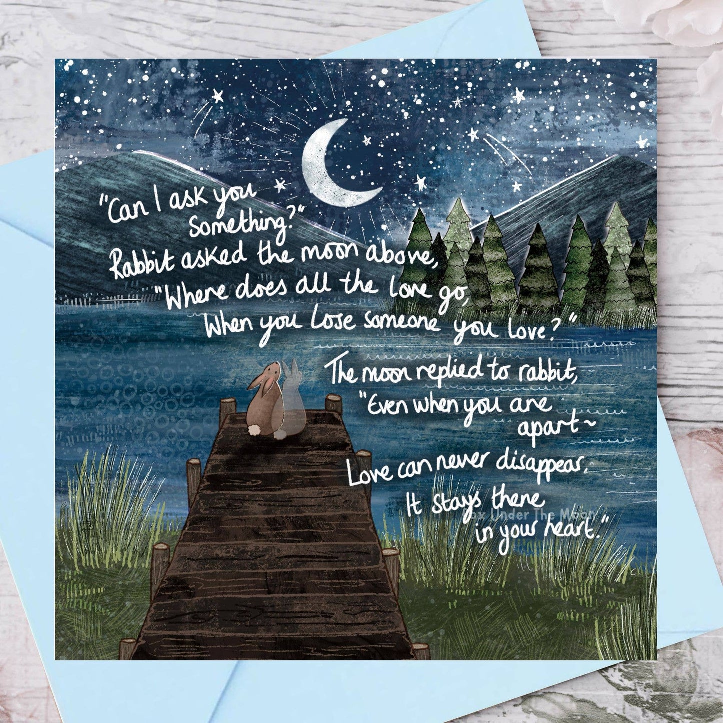 'Apart' - Foiled Greeting Card by Fox Under The Moon