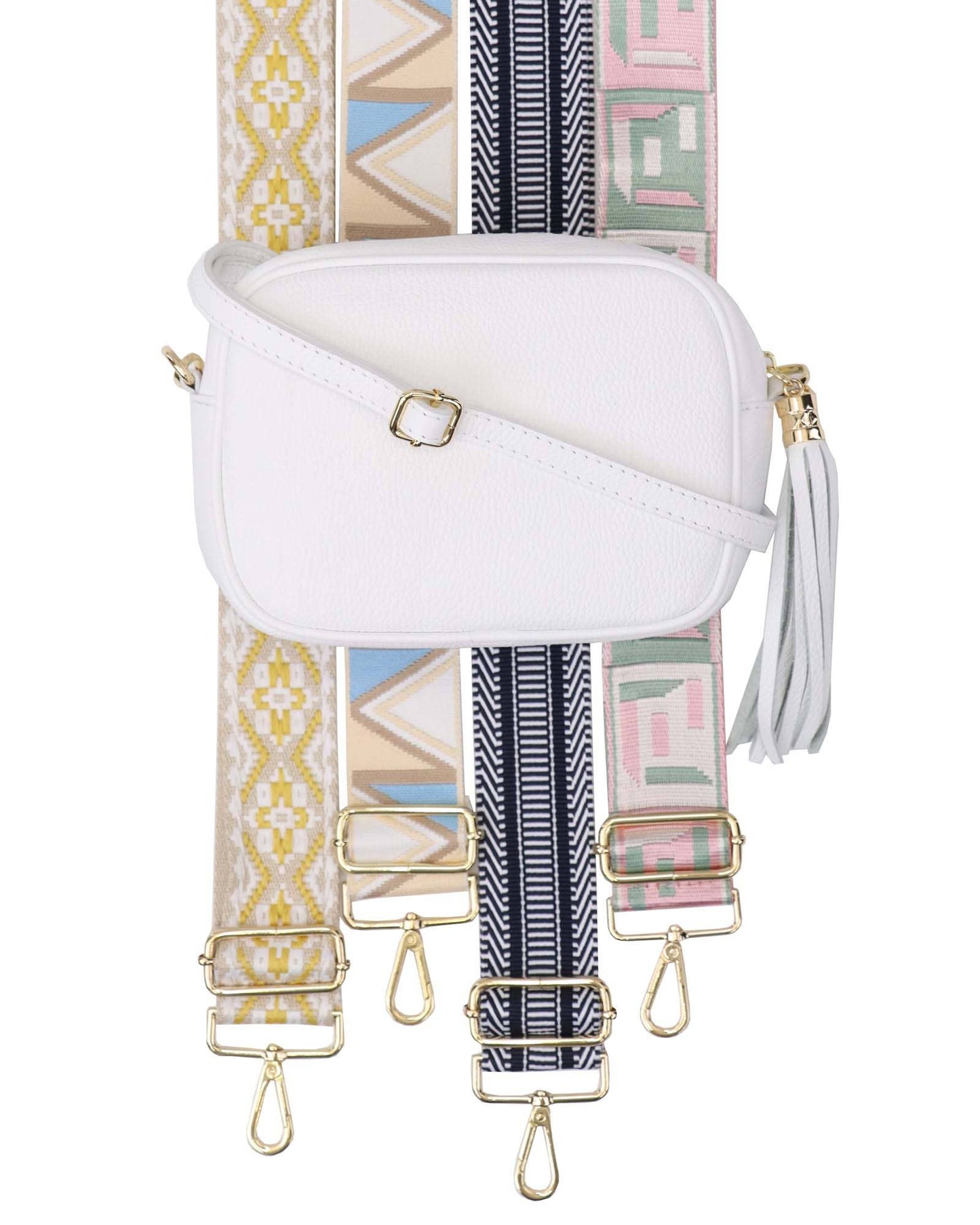 Cadenza Tassel Crossbody Leather Camera Bag: Mustard