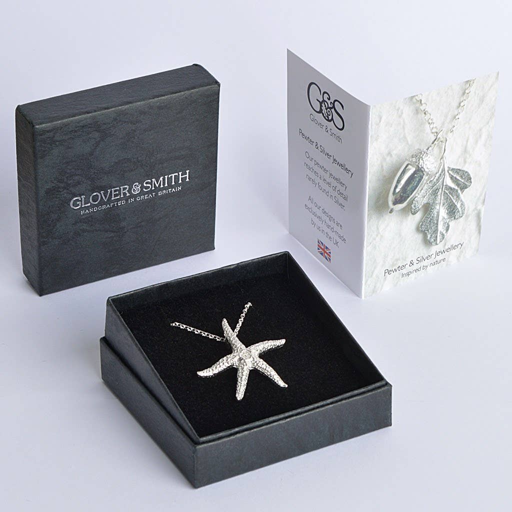 Starfish Necklace, English Pewter Jewellery