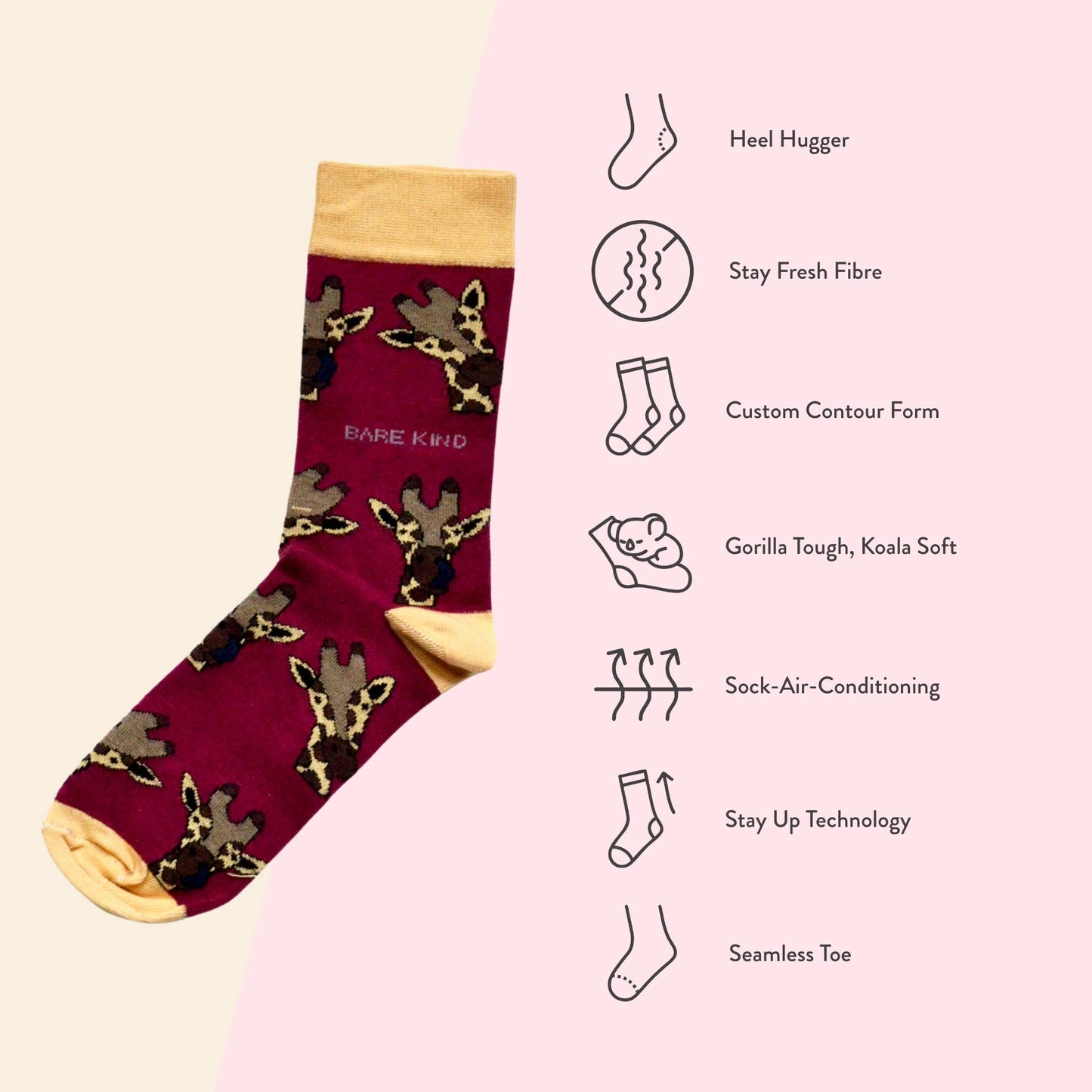 Bare Kind - Giraffe Socks