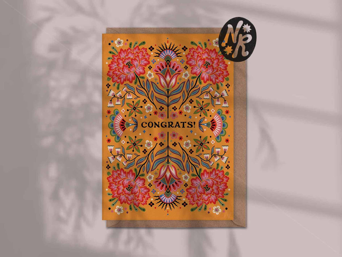 Natasha Robinson - Congrats! A6 Greetings Card