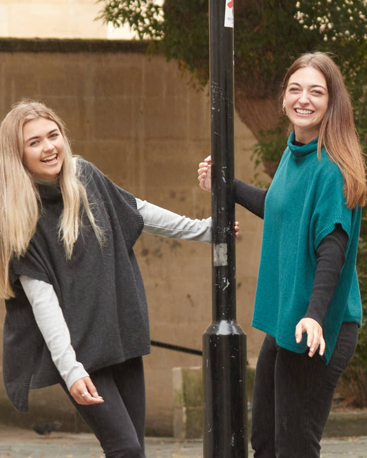 Cadenza Italy Ltd - Classic Cashmere Blend Tunic: Anthracite