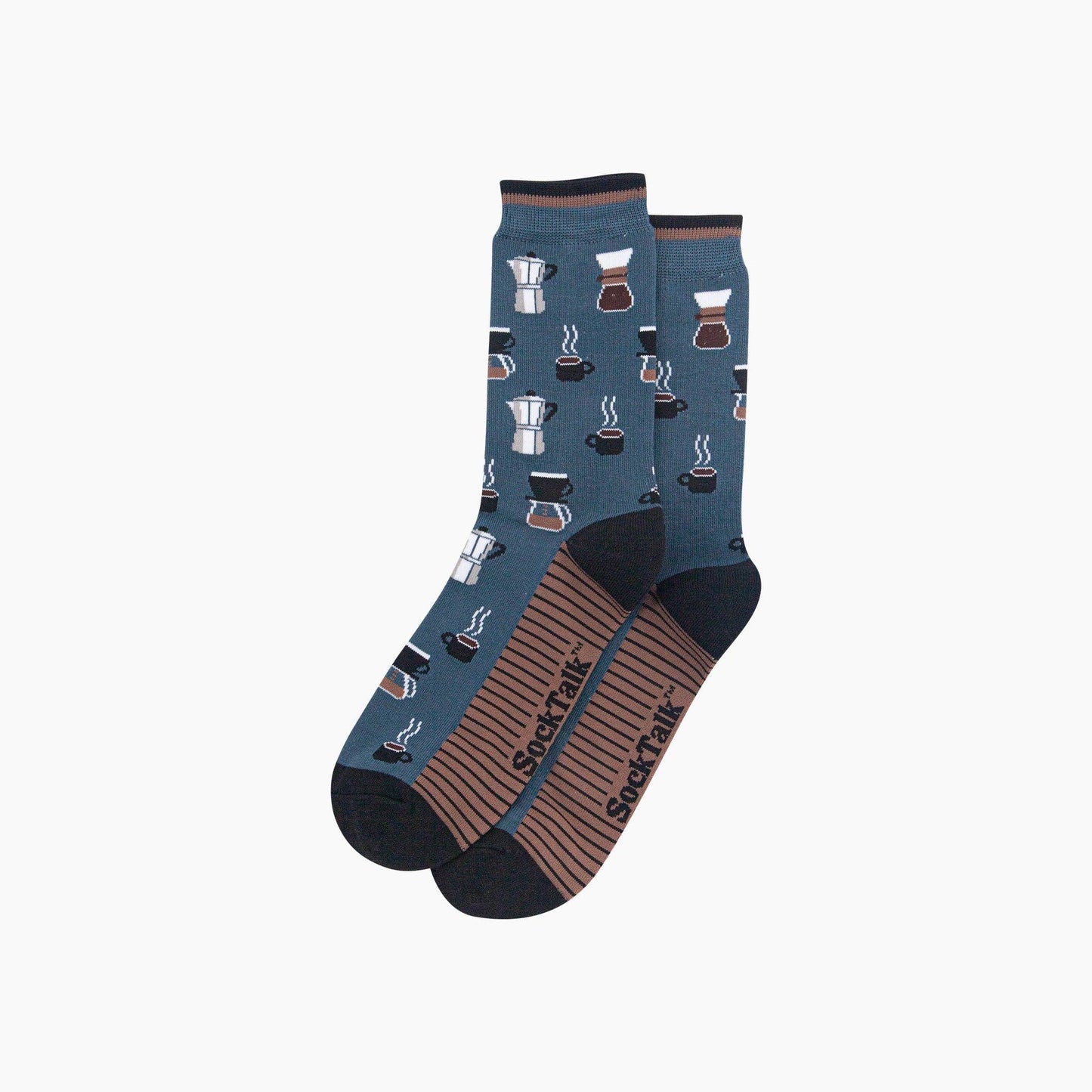 Barista Coffee Men's Bamboo Socks in Teal Green