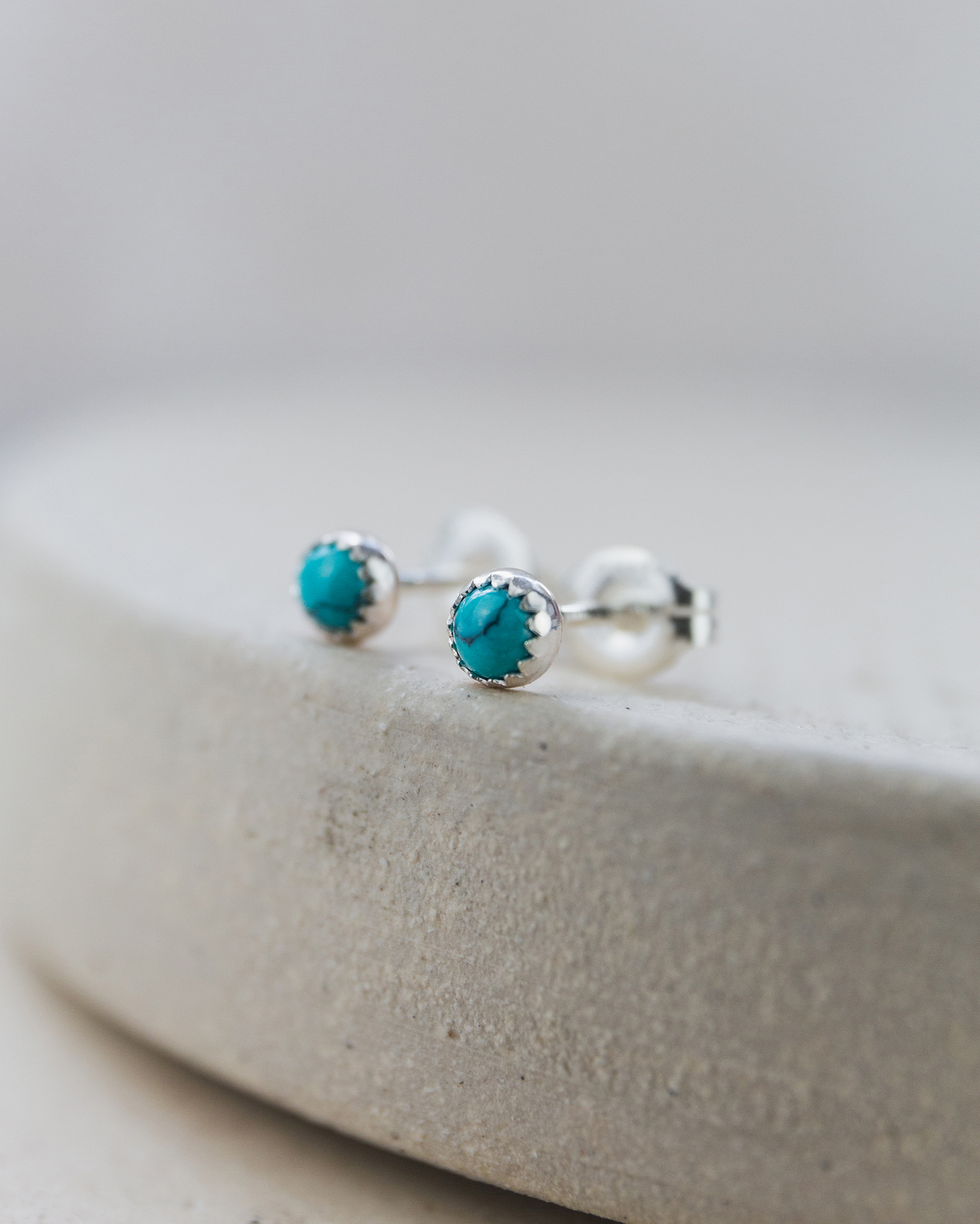 Lucy Kemp Jewellery - Sterling Silver Mini Gemstone Studs