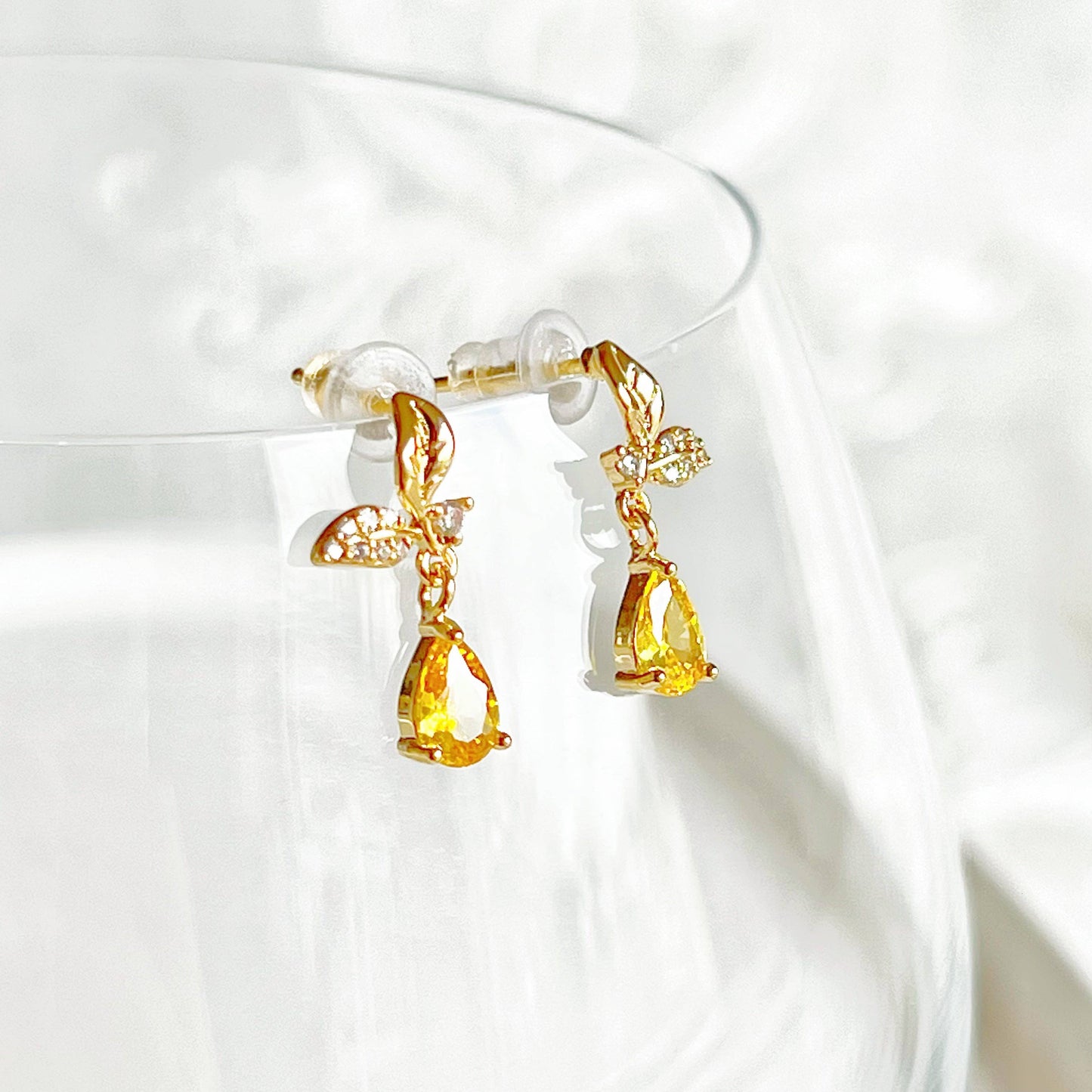Ninaouity - Mini Lemon and Leaves Earrings
