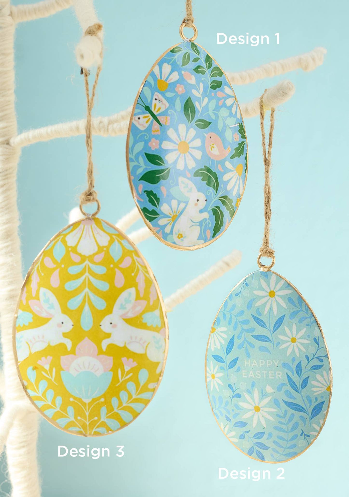 Namaste - Floral Metal Easter Egg Decoration