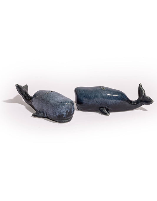 McGowan & Rutherford Ltd - Set Of Ceramic Blue Whale Salt & Pepper Shakers