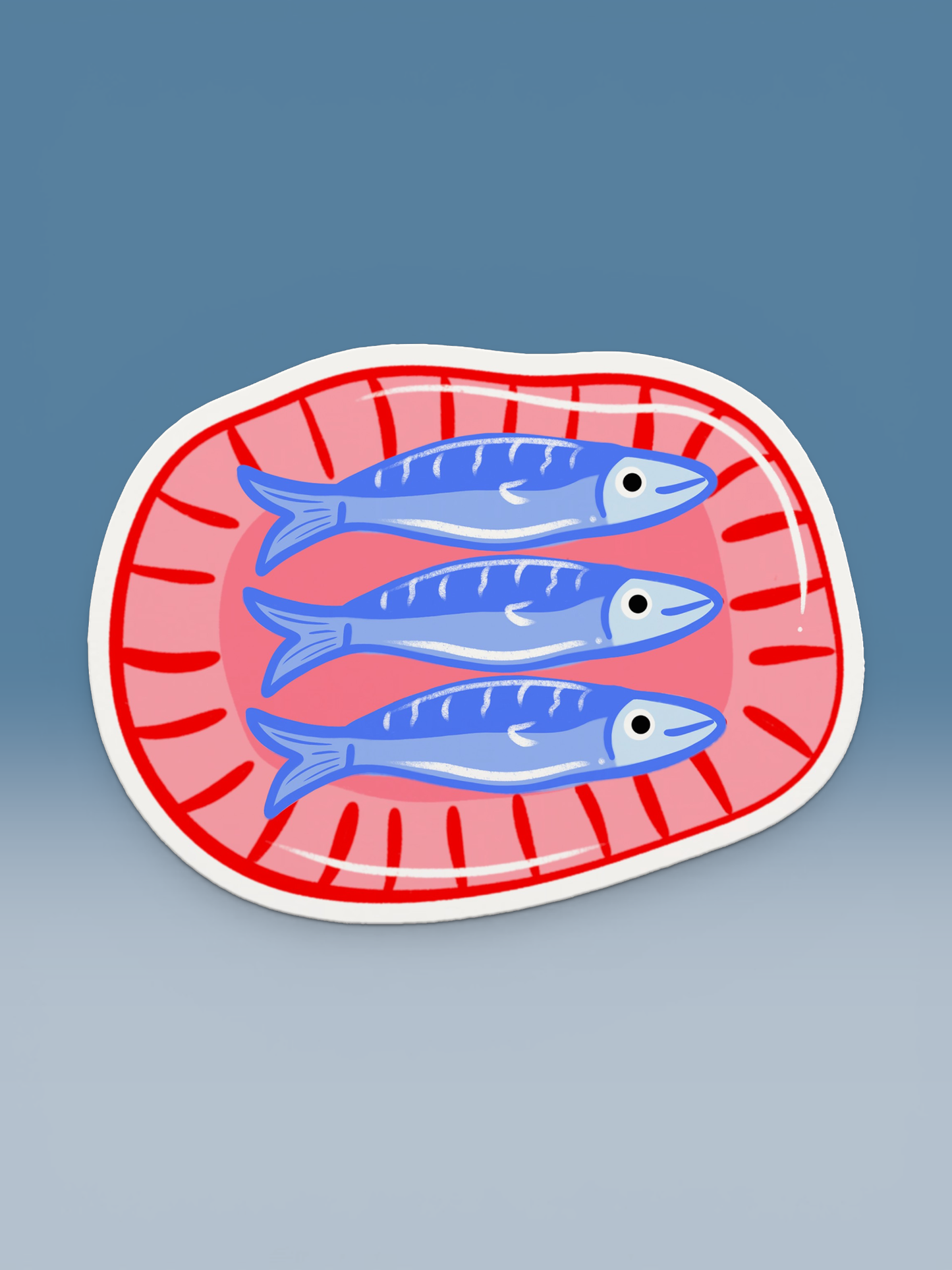 Sardine plate Seaside Coastal Postcards Stationery Notecards