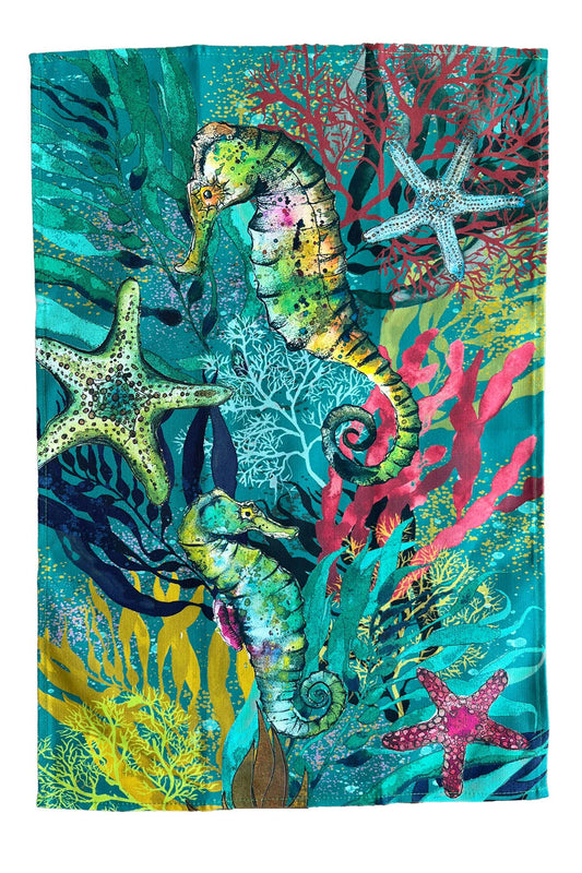 Seahorse & Starfish Tea Towel