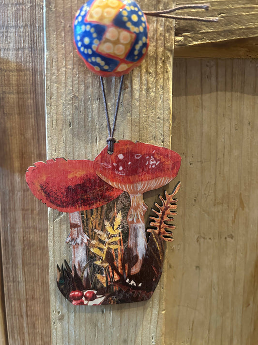 Clare O’Neill Artworks - Toadstools birch plywood decoration 