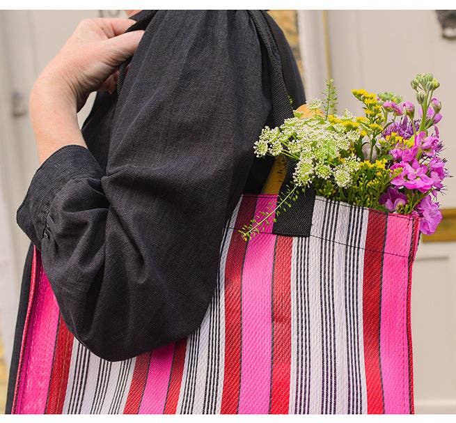 British Colour Standard - Eco Woven Market Shopper in Neyron, Guardsman and Pearl