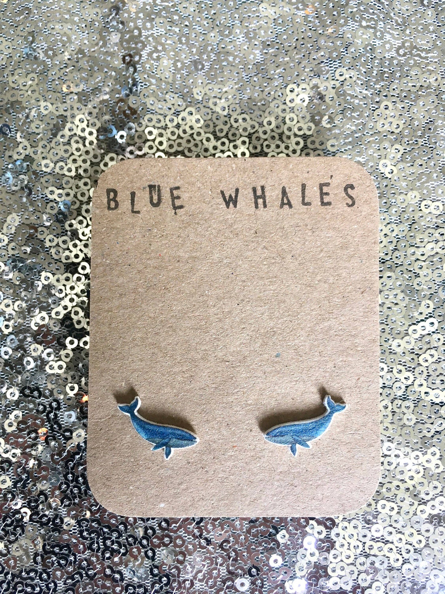 RatBeanCat - Little blue whale earrings