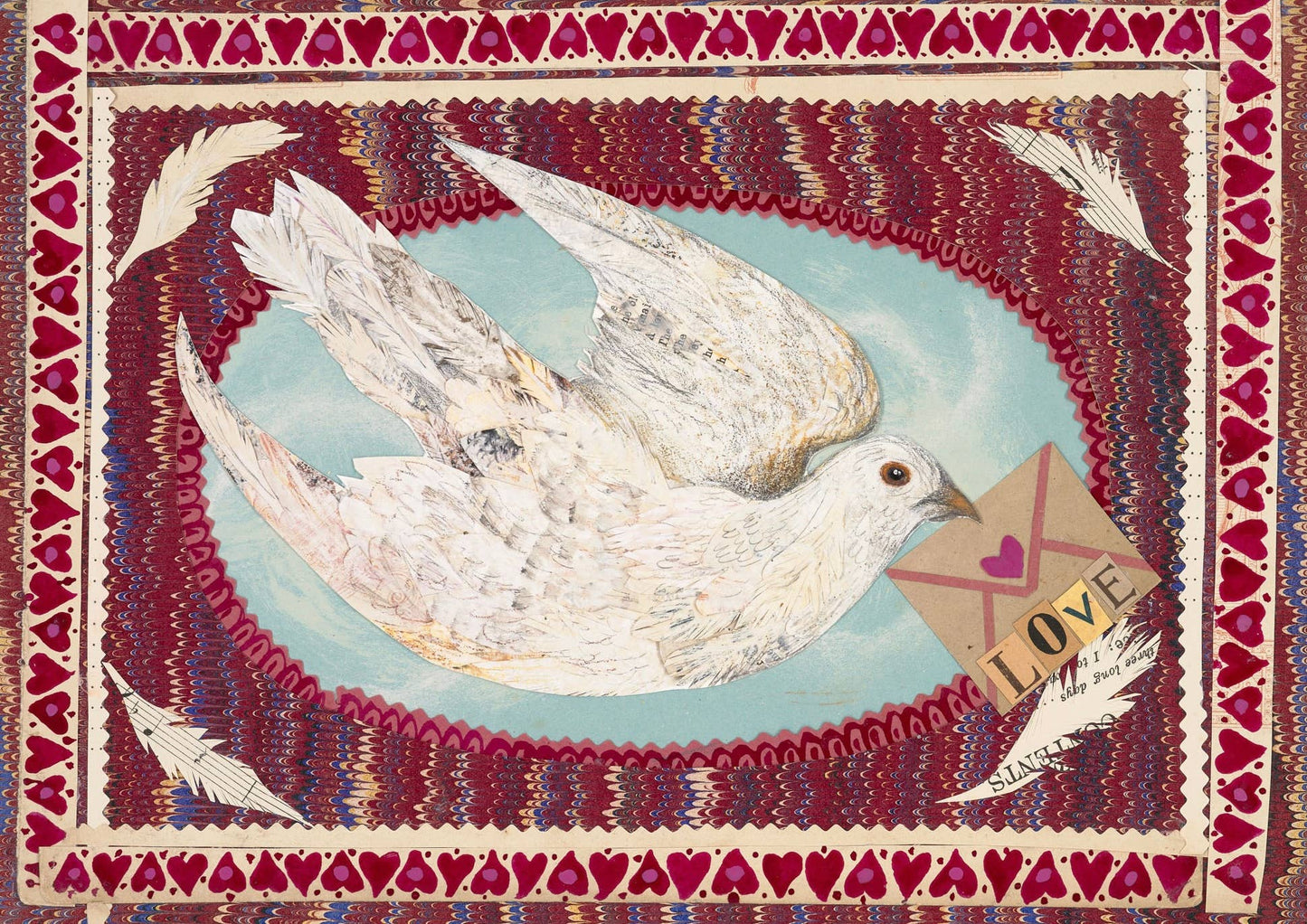 Clare O’Neill Artworks - Love Dove birch plywood decoration 