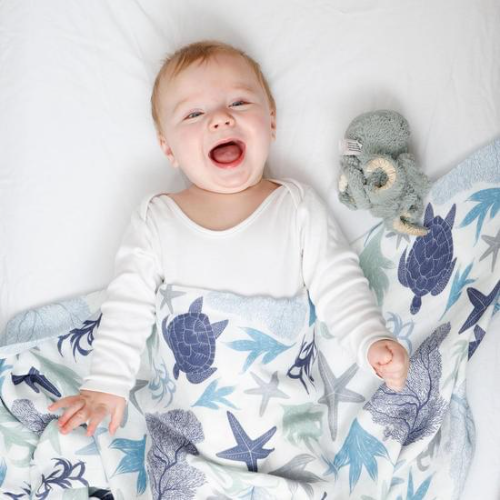 Beach Born Salcombe Ltd Turtle Extra Large Muslin / Swaddle Blanket
