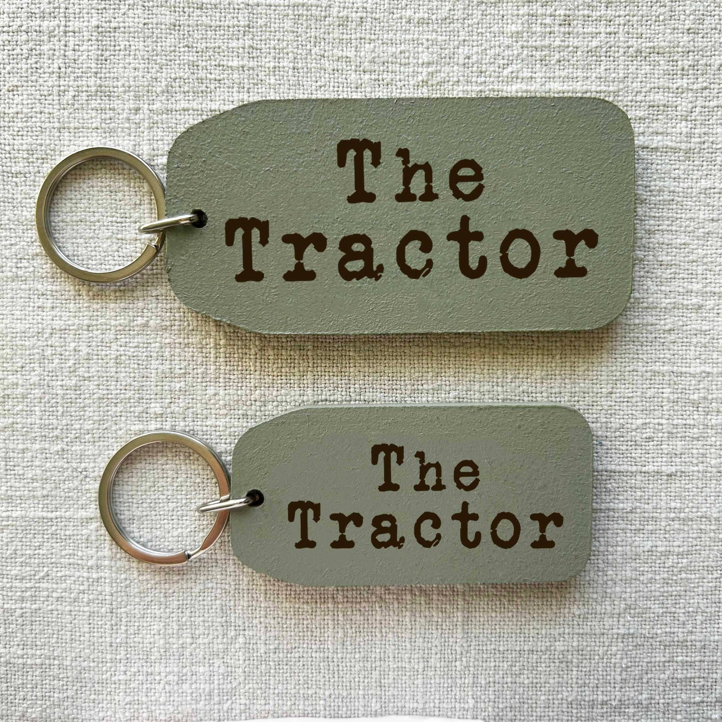 The Wooden Postcard Company - The Tractor - Wooden Key Tag
