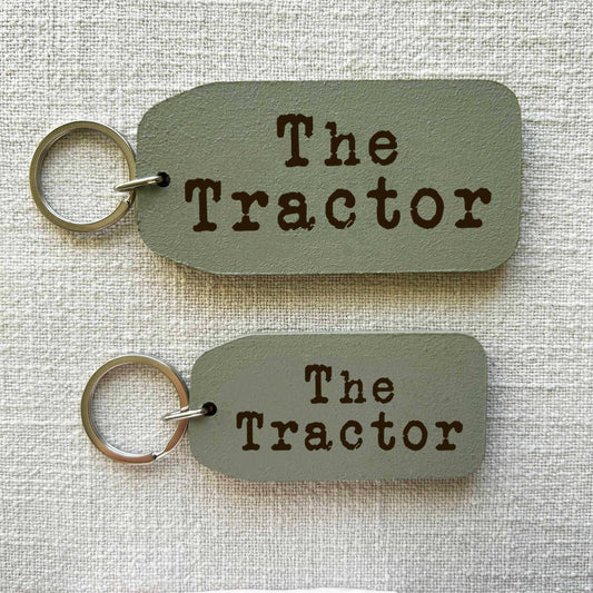 The Wooden Postcard Company - The Tractor - Wooden Key Tag
