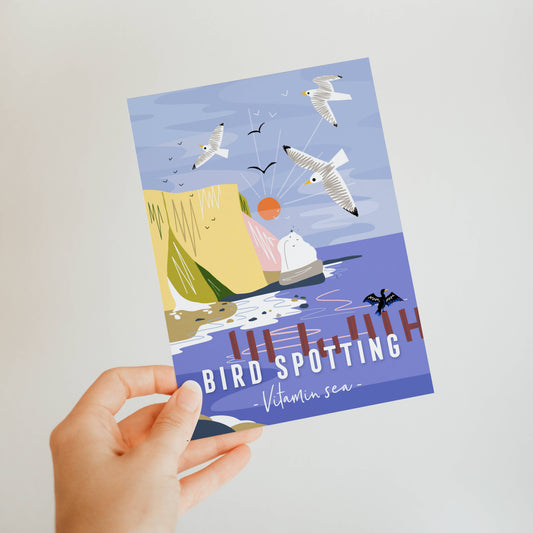 Onneke - Bird spotting Coastal greeting card seaside card vitamin sea