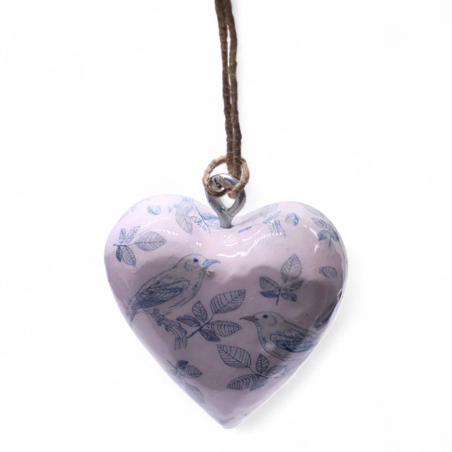 Decor Wood Hearts -  Blue Bird (50) - in Jar