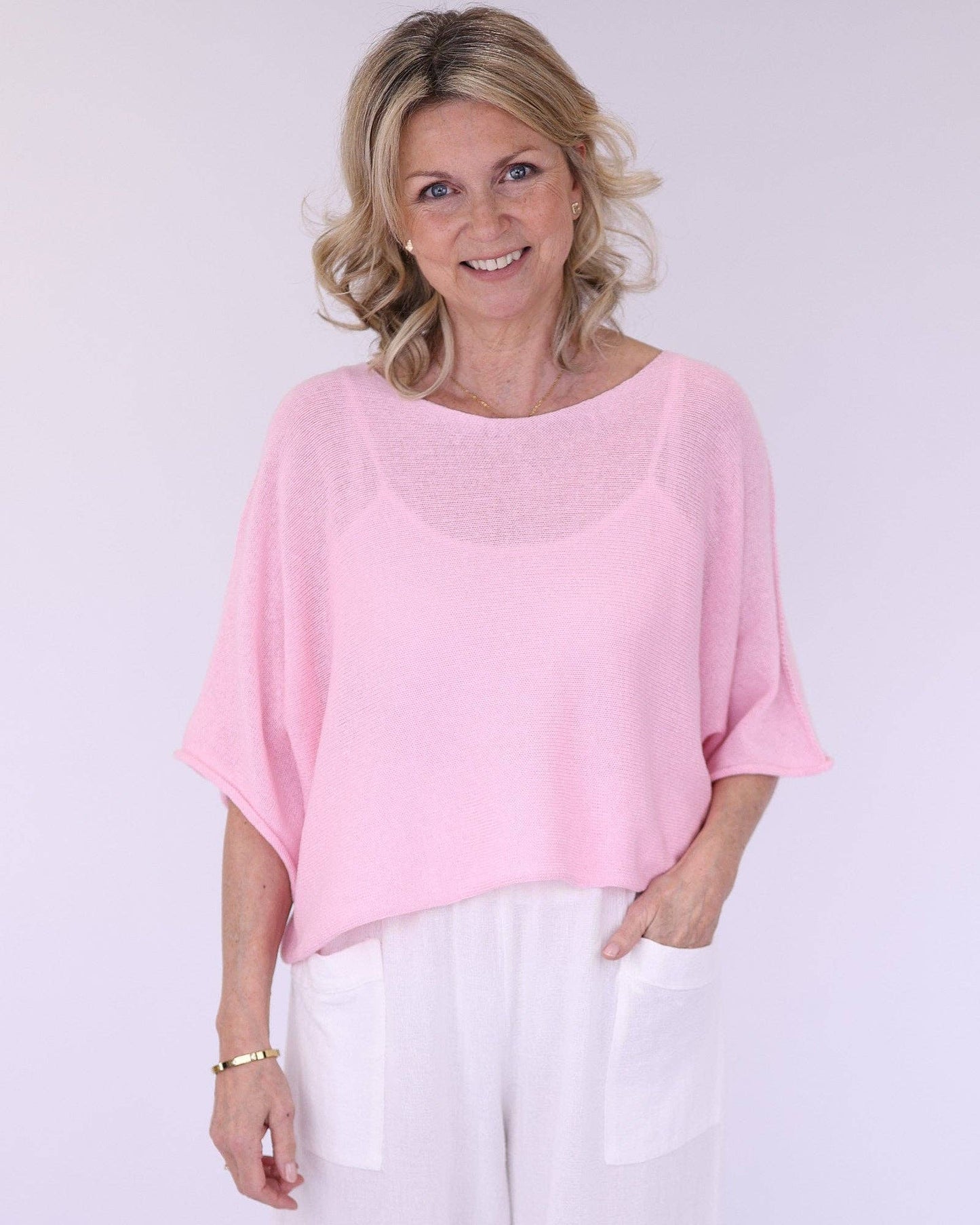 Cotton Blend Short Tunic Top