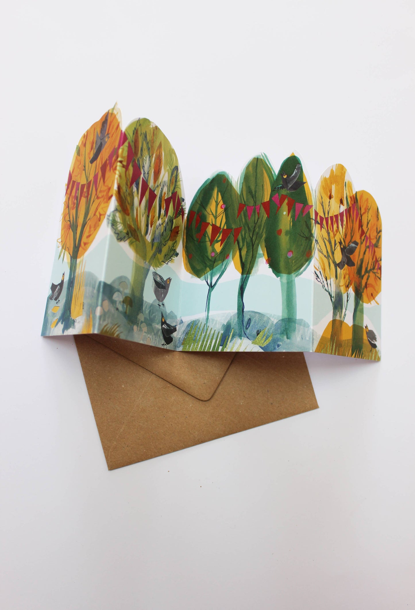 Esther Kent Design - Happy Forest Concertina Card