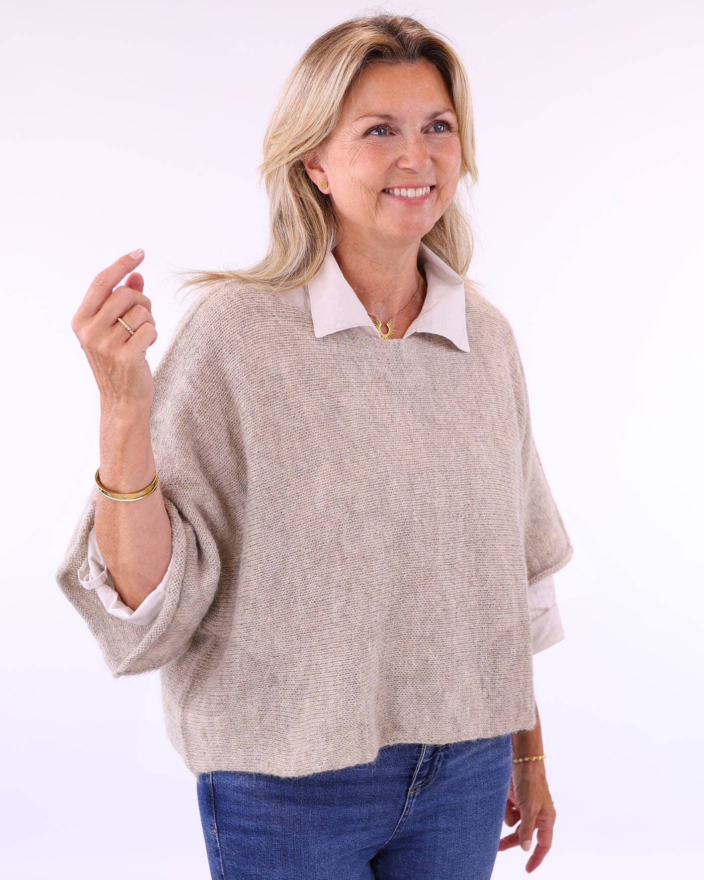 Cadenza - Alpaca Blend Short Tunic Top