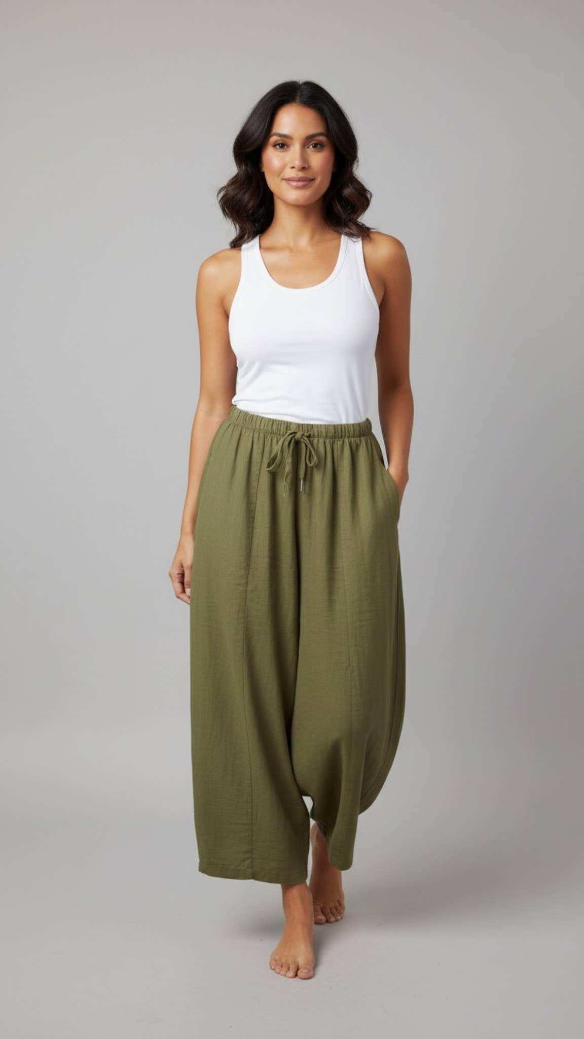 The Imani Linen Cocoon Trouser